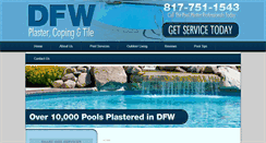 Desktop Screenshot of dfwpoolplastercopingandtile.com